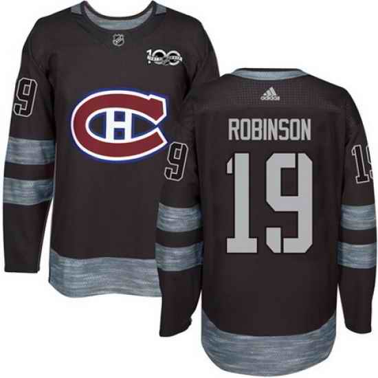 Canadiens #19 Larry Robinson Black 1917 2017 100th Anniversary Stitched NHL Jersey